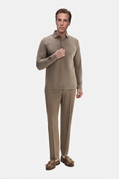 DARK GREEN POLO NECK LONG SLEEVE TSHIRT 5