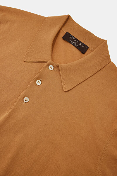 DARK ORANGE POLO NECK SHORT SLEEVE TSHIRT 8