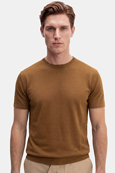 DARK ORANGE POLO NECK SHORT SLEEVE TSHIRT 5