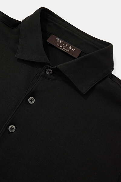 BLACK POLO NECK LONG SLEEVE TSHIRT 3
