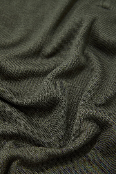 DARK GREEN POLO NECK SHORT SLEEVE TSHIRT 8