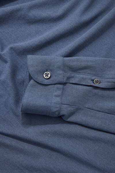 BLUE POLO NECK LONG SLEEVE TSHIRT 8
