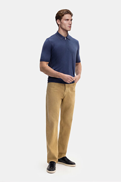 ROYAL BLUE POLO NECK SHORT SLEEVE TSHIRT 4