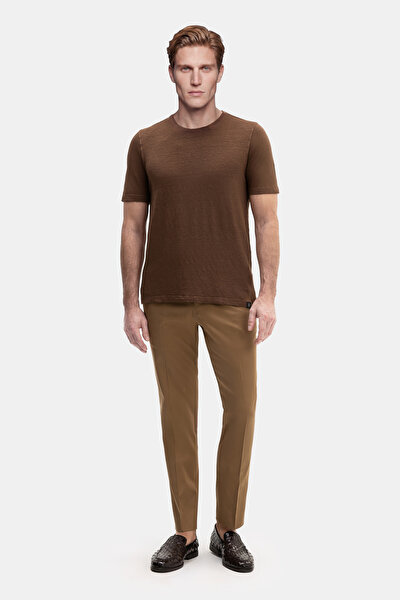 BROWN BICYCLE COLLAR SHORT SLEEVE TSHIRT 3