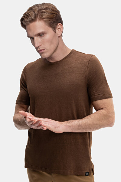 BROWN BICYCLE COLLAR SHORT SLEEVE TSHIRT 4
