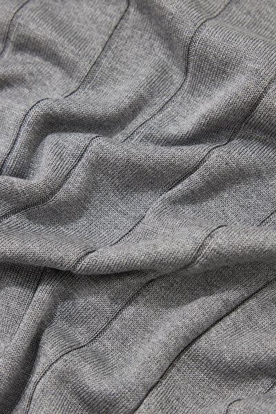 GRAY MELANGE BICYCLE COLLAR SHORT SLEEVE TSHIRT 9