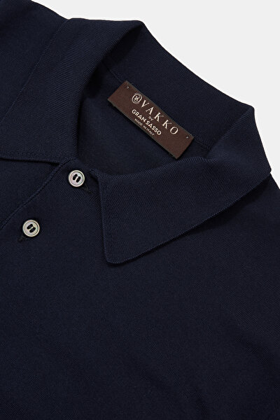 NAVY BLUE POLO NECK SHORT SLEEVE TSHIRT 8