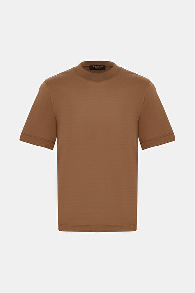 BİSİKLET YAKALI KISA KOL KOTON-İPEK TSHIRT 4
