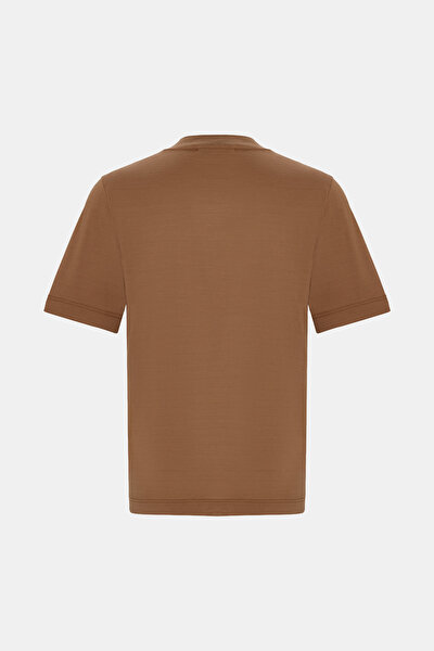 BİSİKLET YAKALI KISA KOL KOTON-İPEK TSHIRT 5