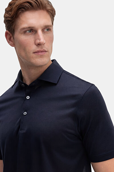 NAVY BLUE POLO NECK SHORT SLEEVE TSHIRT 3