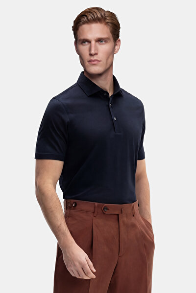 NAVY BLUE POLO NECK SHORT SLEEVE TSHIRT 4