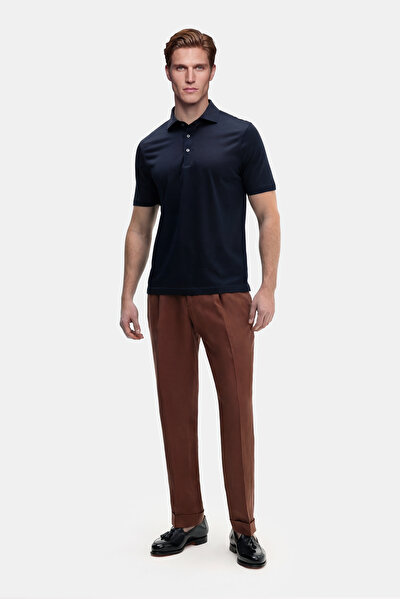 NAVY BLUE POLO NECK SHORT SLEEVE TSHIRT 5
