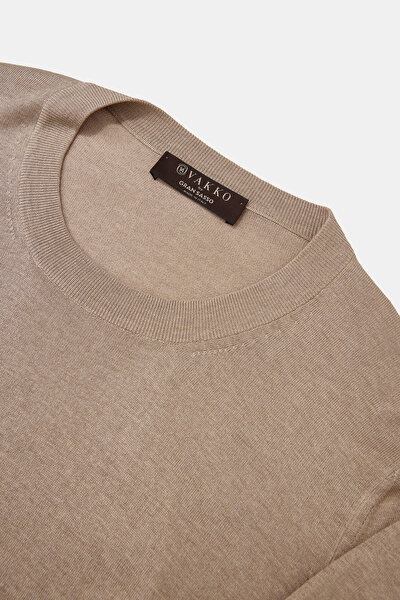 BEIGE BICYCLE COLLAR SHORT SLEEVE TSHIRT 8