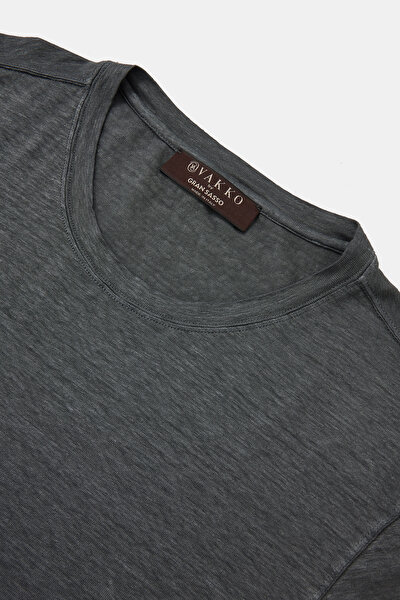 GREY BICYCLE COLLAR SHORT SLEEVE TSHIRT 3
