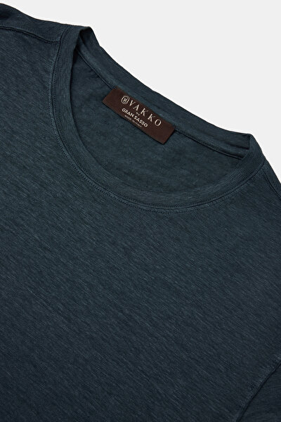 NAVY BLUE BICYCLE COLLAR SHORT SLEEVE TSHIRT 3
