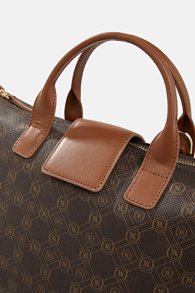 TAN MONOGRAM BAG 5