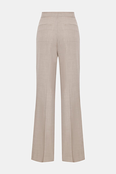 BEIGE STRAIGHT CUT TROUSERS 5