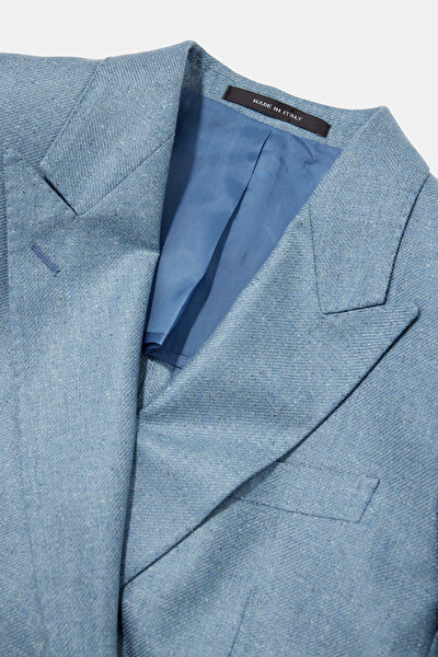 BLUE SURPLICE NECKLINE (CROSS-OVER NECKLINE) JACKET 9