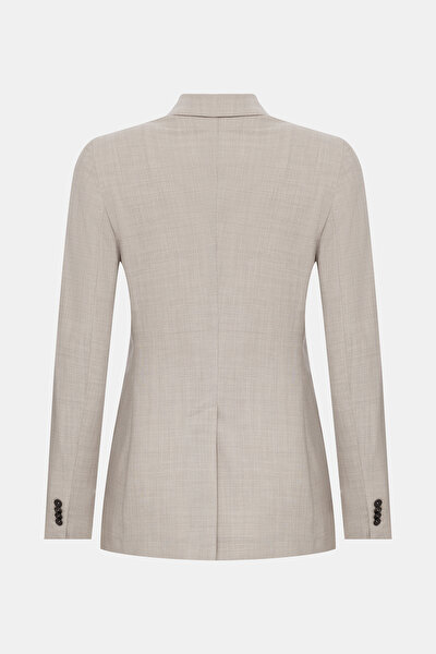 BEIGE SWALLOW COLLAR JACKET 9