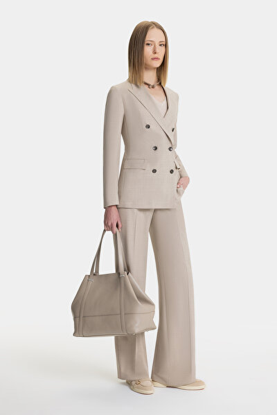 BEIGE SWALLOW COLLAR JACKET 4