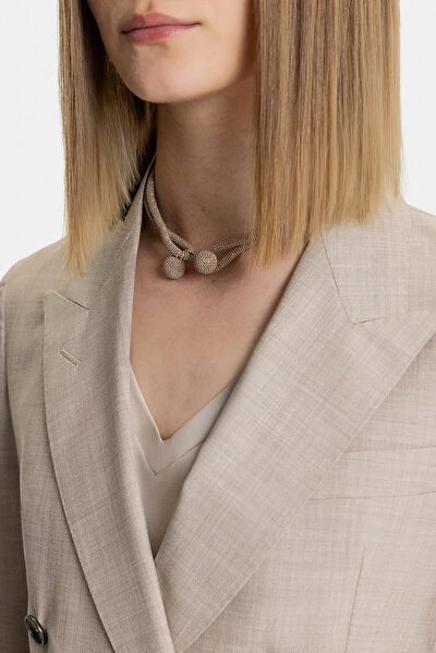 BEIGE SWALLOW COLLAR JACKET 5