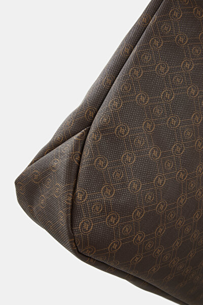 TAN MONOGRAM BAG 5