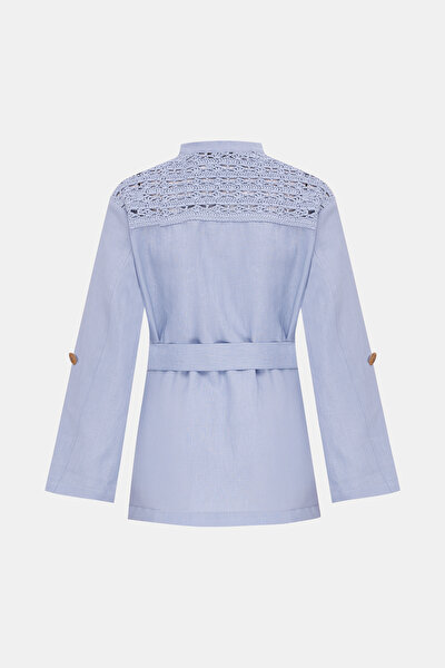 LIGHT BLUE MANDARIN COLLAR JACKET 9