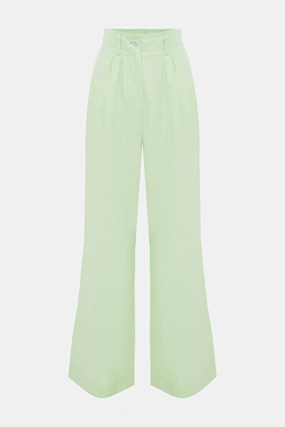LIGHT GREEN WIDE LEG TROUSERS 4