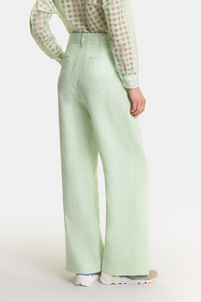 LIGHT GREEN WIDE LEG TROUSERS 3