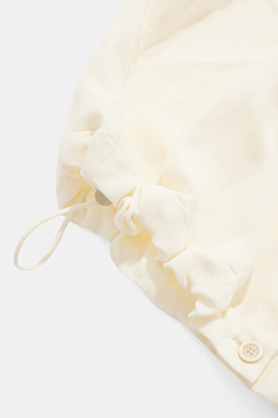ECRU UPRIGHT COLLAR VEST 4