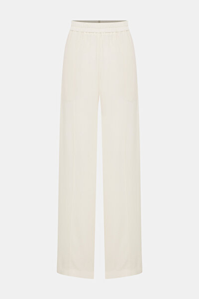 ECRU WIDE LEG TROUSERS 5