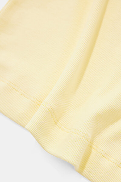 YELLOW BASIC / ROUND NECKLINE SLEEVELESS TSHIRT 8