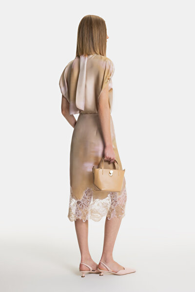 BEIGE MIDI SKIRT 5