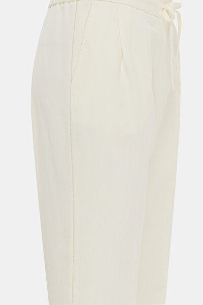 ECRU WIDE LEG TROUSERS 3