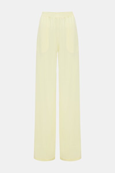 YELLOW WIDE LEG TROUSERS 5