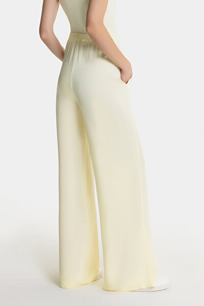YELLOW WIDE LEG TROUSERS 4