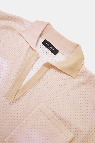 PINK POLO NECK SHORT SLEEVE BLOUSE 10