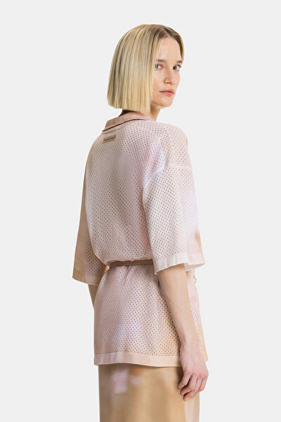 PINK POLO NECK SHORT SLEEVE BLOUSE 14
