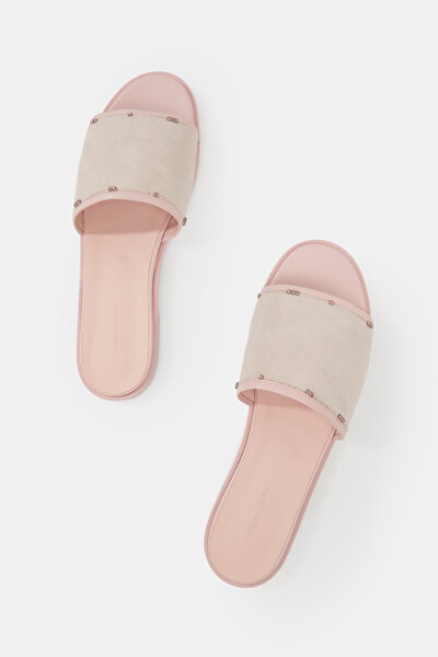 PINK LEATHER SLIPPER 5