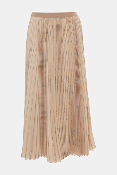 KHAKI MIDI SKIRT 5