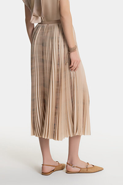 KHAKI MIDI SKIRT 3