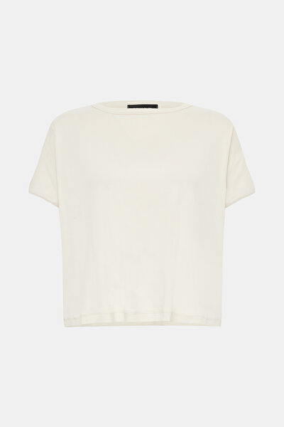ECRU BASIC / ROUND NECKLINE SHORT SLEEVE TSHIRT 4
