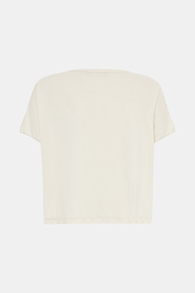 ECRU BASIC / ROUND NECKLINE SHORT SLEEVE TSHIRT 5