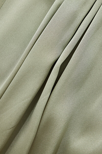 KHAKI WIDE LEG TROUSERS 4
