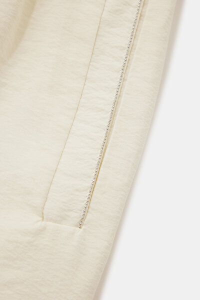 ECRU WIDE LEG TROUSERS 4