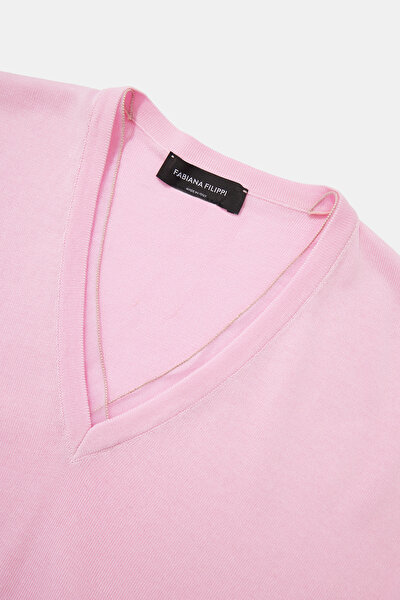 PINK V NECK TRICOT 10