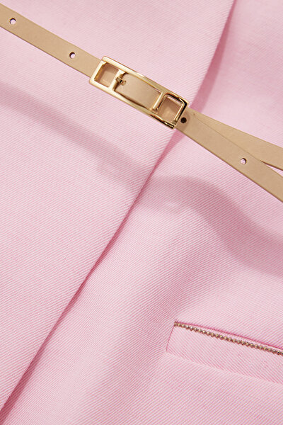 PINK SURPLICE NECKLINE (CROSS-OVER NECKLINE) JACKET 4