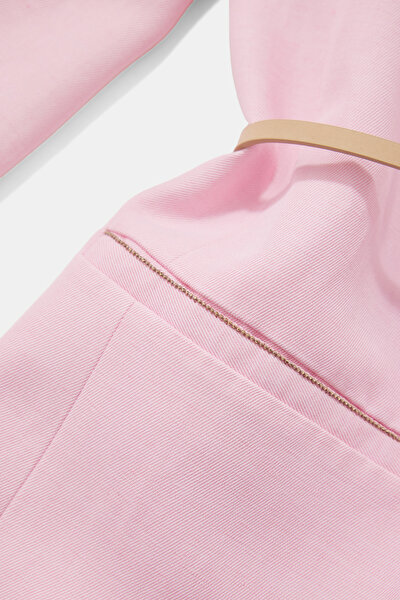 PINK SURPLICE NECKLINE (CROSS-OVER NECKLINE) JACKET 5