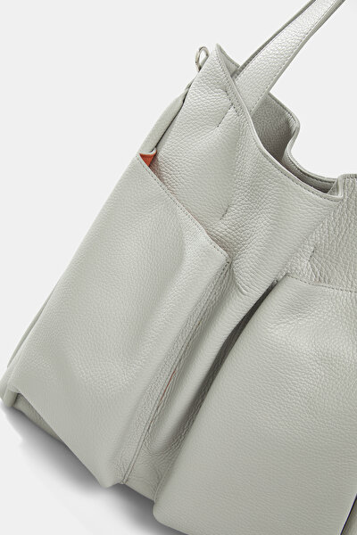 GREY LEATHER BAG 5