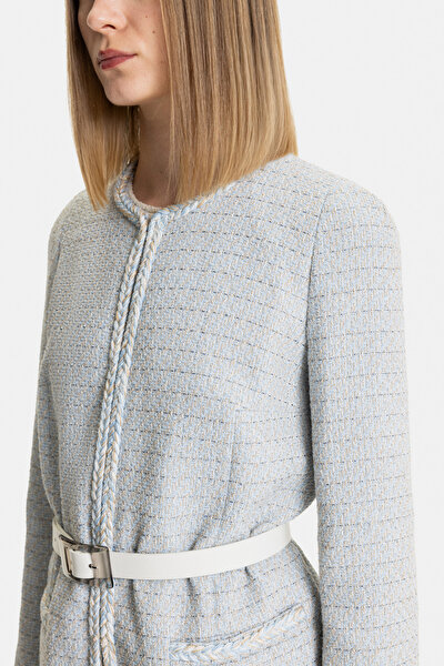 ECRU V NECK JACKET 3